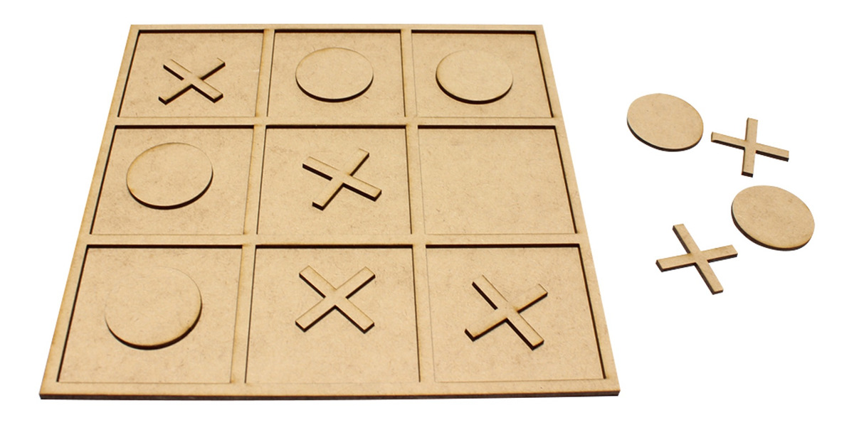 Jogo da velha em MDF - Comprar em Shopping do Braille