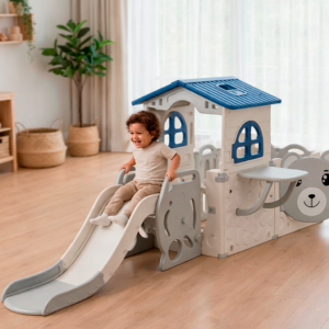 Casinha Playground Infantil Escorregador e Cercadinho